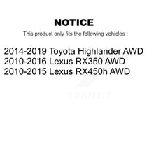 Load image into Gallery viewer, Front Rear Wheel Bearing Hub Assembly Kit For Lexus RX350 Toyota Highlander AWD