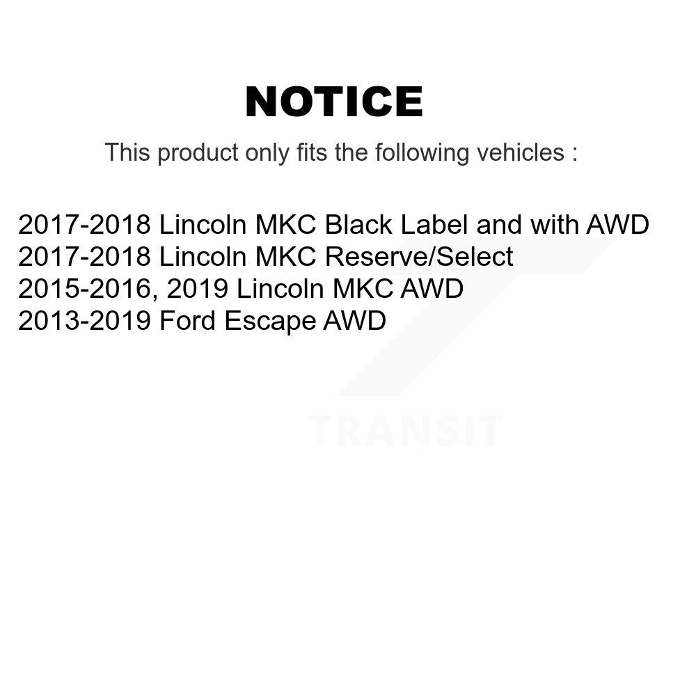 Front Rear Wheel Bearing And Hub Assembly Kit For Ford Escape Lincoln MKC