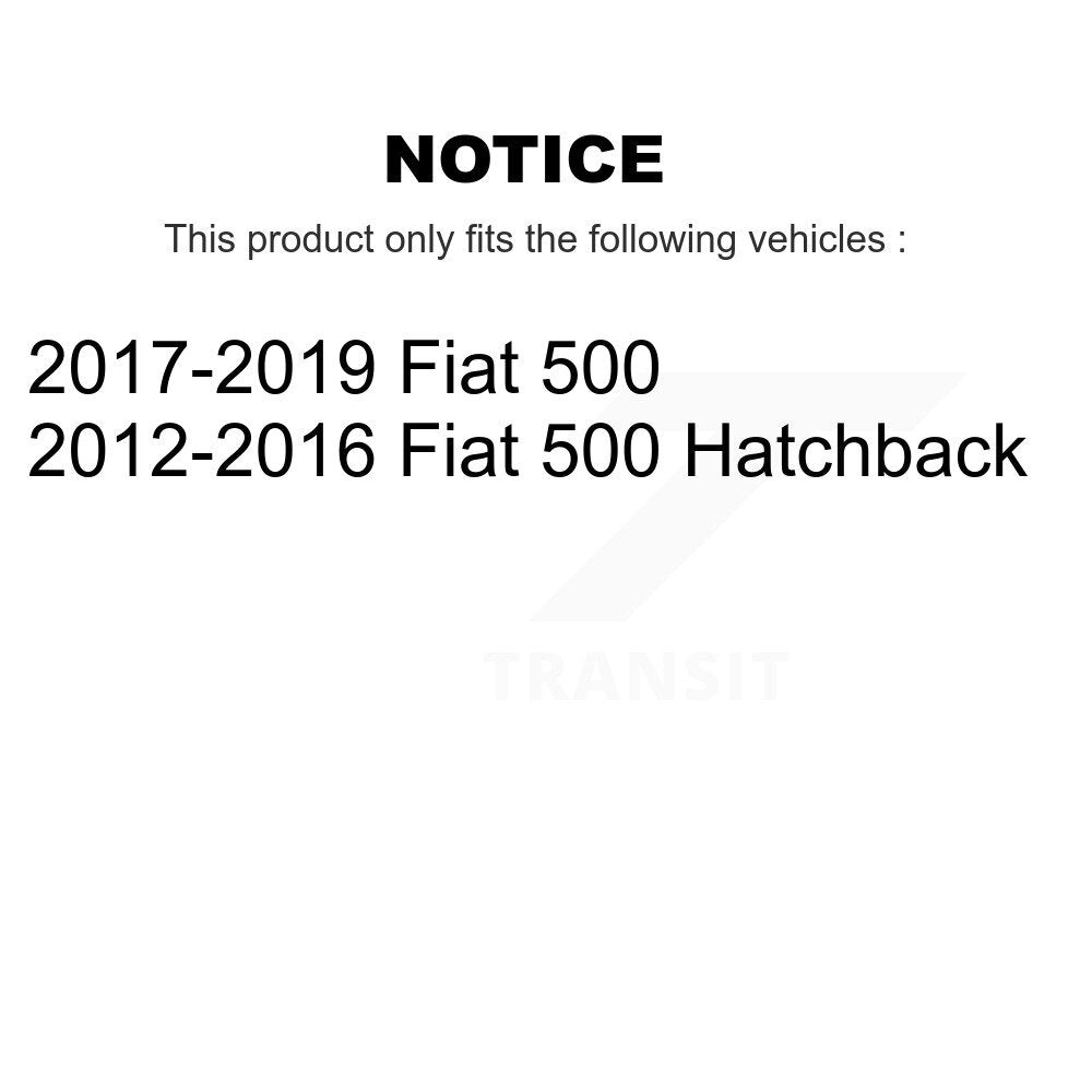 Front Rear Wheel Bearing And Hub Assembly Kit For Fiat 500