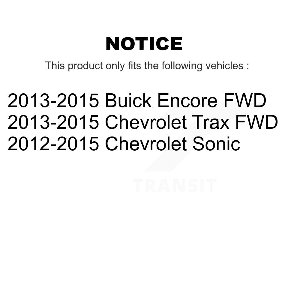 Front Rear Wheel Bearing Hub Assembly Kit For Chevrolet Sonic Buick Encore Trax