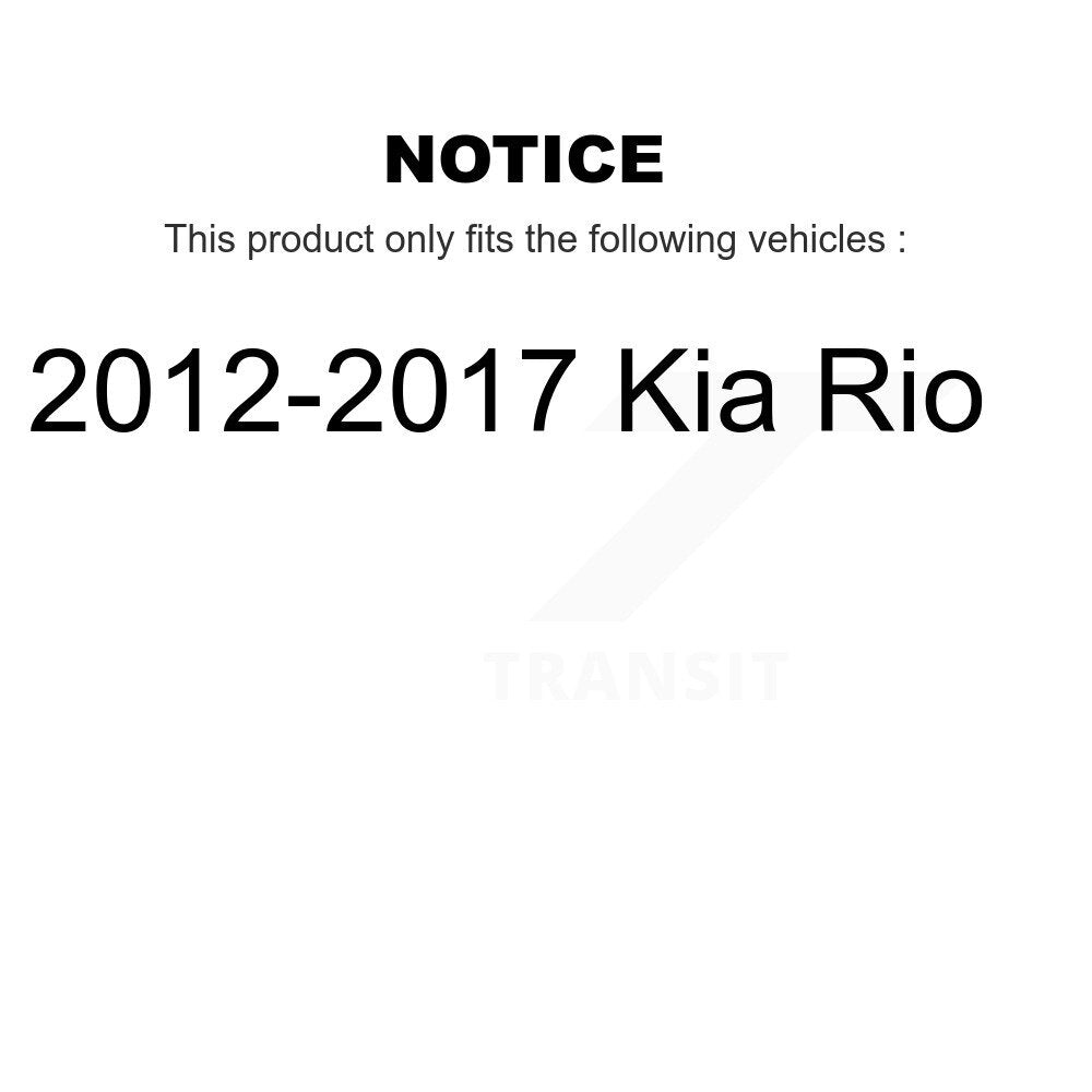 Front Rear Wheel Bearing And Hub Assembly Kit For 2012-2017 Kia Rio