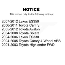 Load image into Gallery viewer, Front Rear Wheel Bearing &amp; Hub Assembly Kit For Toyota Camry Lexus Avalon ES350