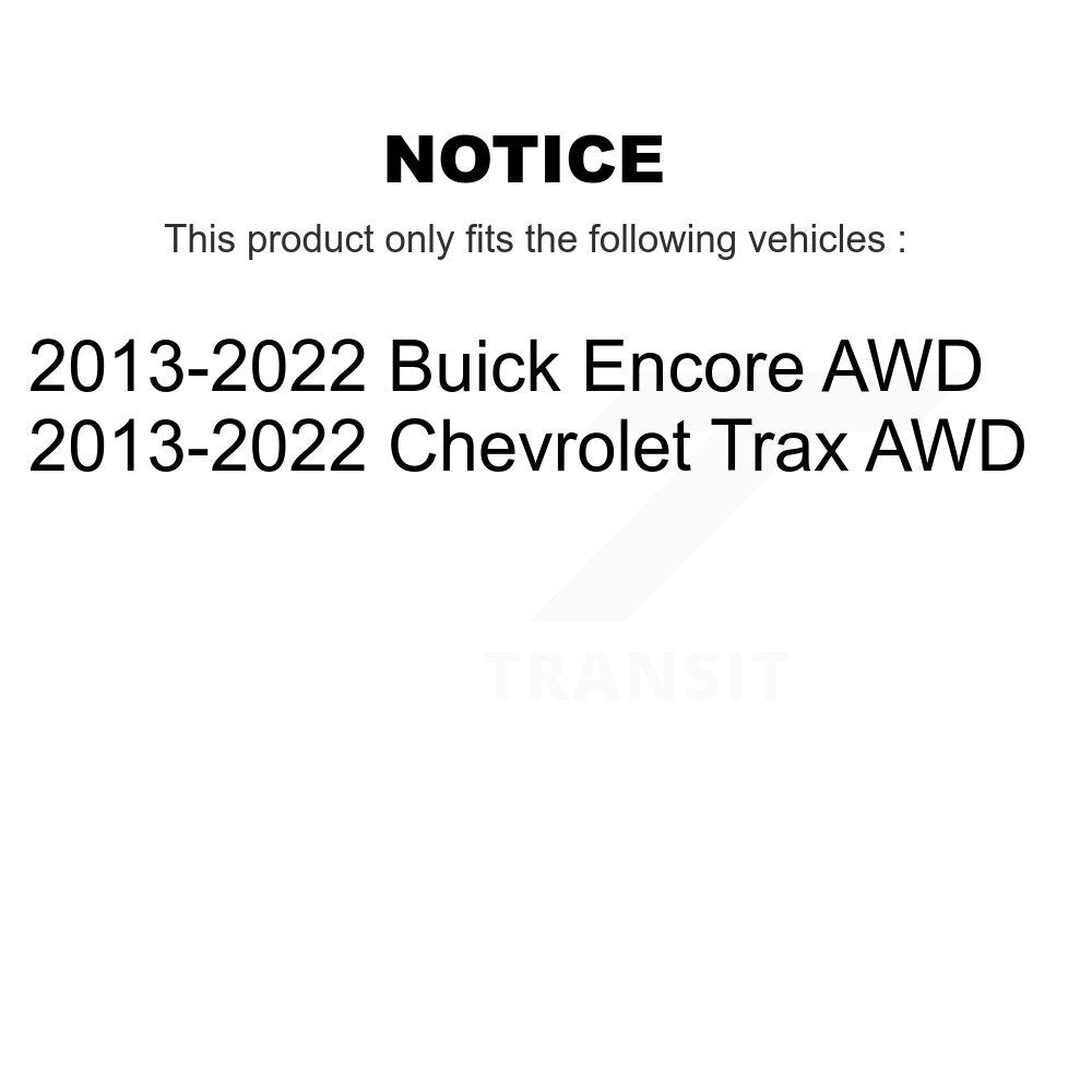 Front Rear Wheel Bearing Kit For 2013-2019 Buick Encore Chevrolet Trax AWD
