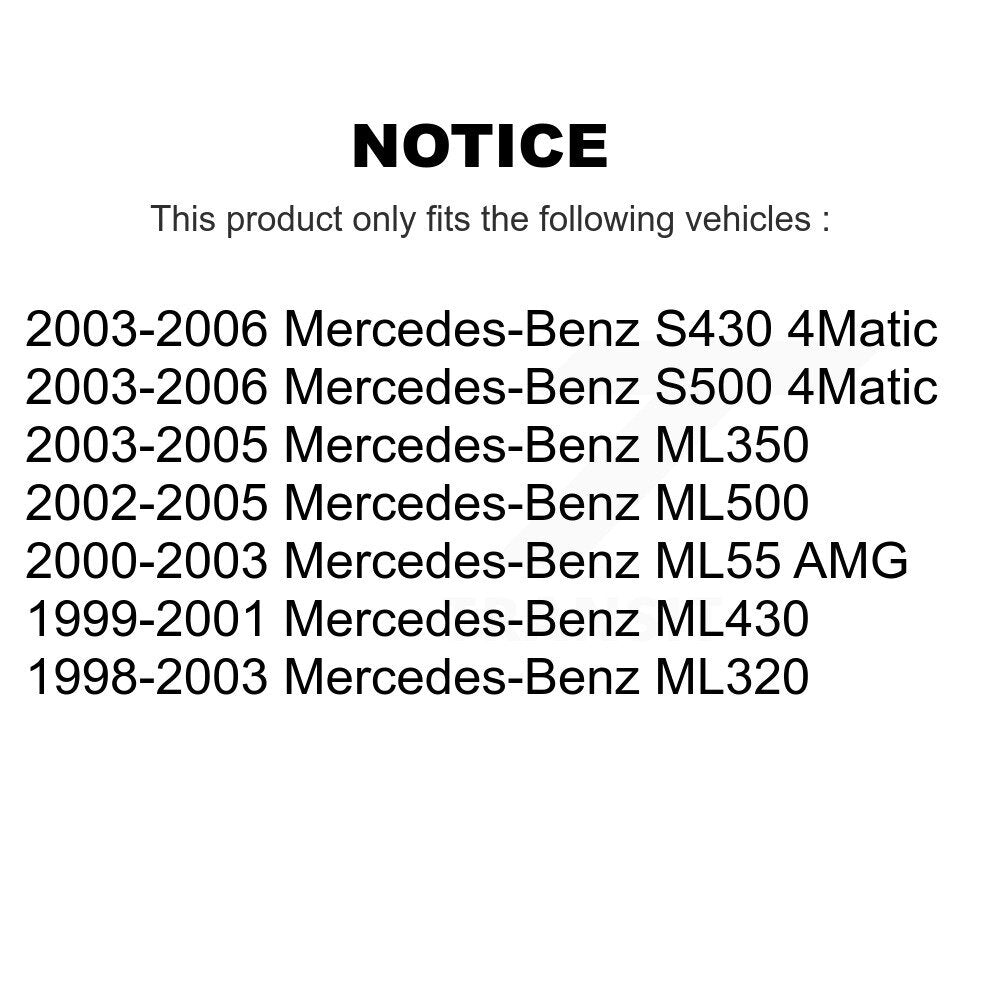 Front Rear Wheel Bearing Kit For Mercedes-Benz ML320 ML350 S430 S500 ML430 ML500