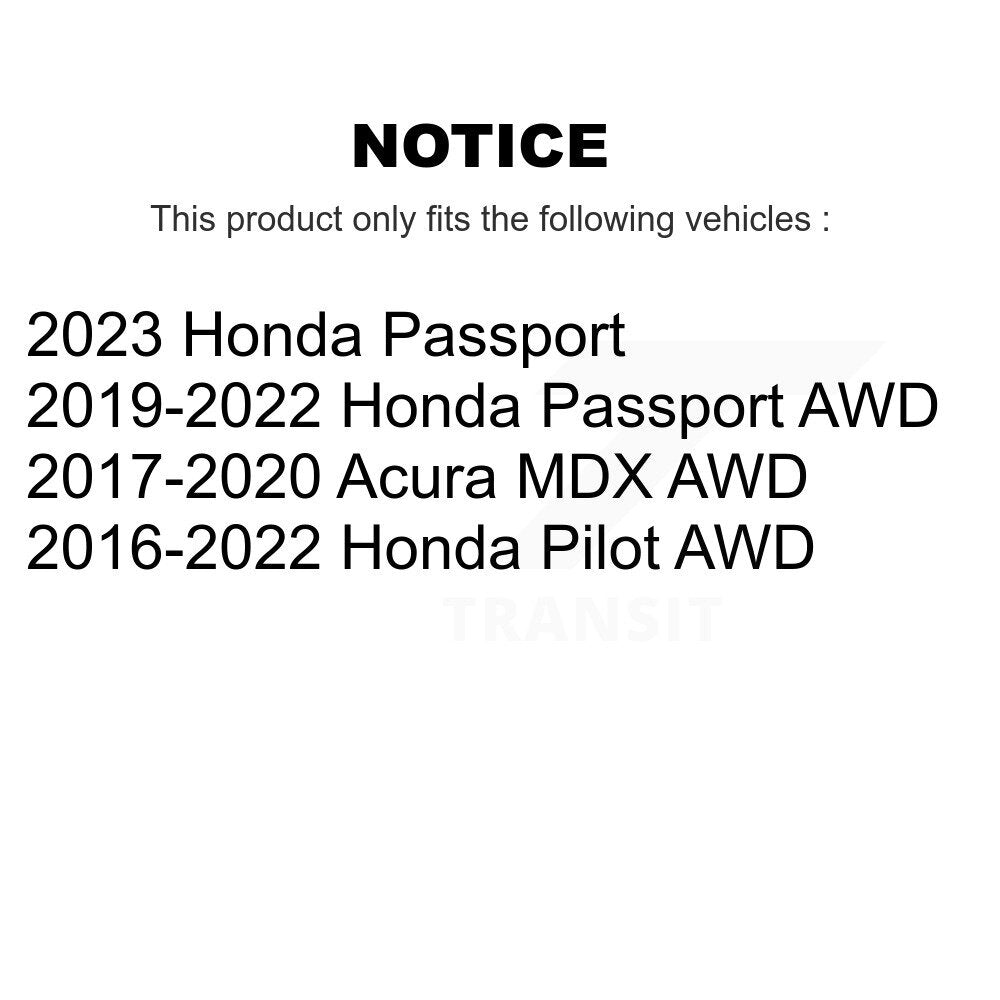 Rear Wheel Bearing And Hub Assembly Pair For Honda Pilot Acura MDX Passport