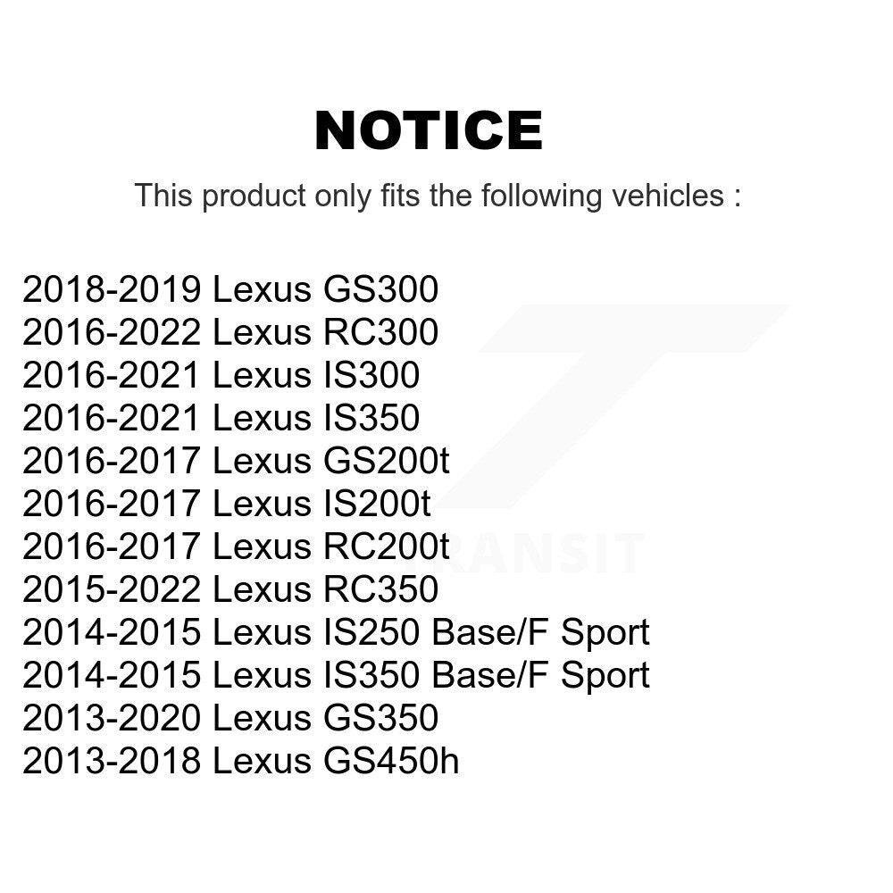Rear Wheel Bearing & Hub Assembly Pair For Lexus GS350 IS250 IS300 IS200t IS350