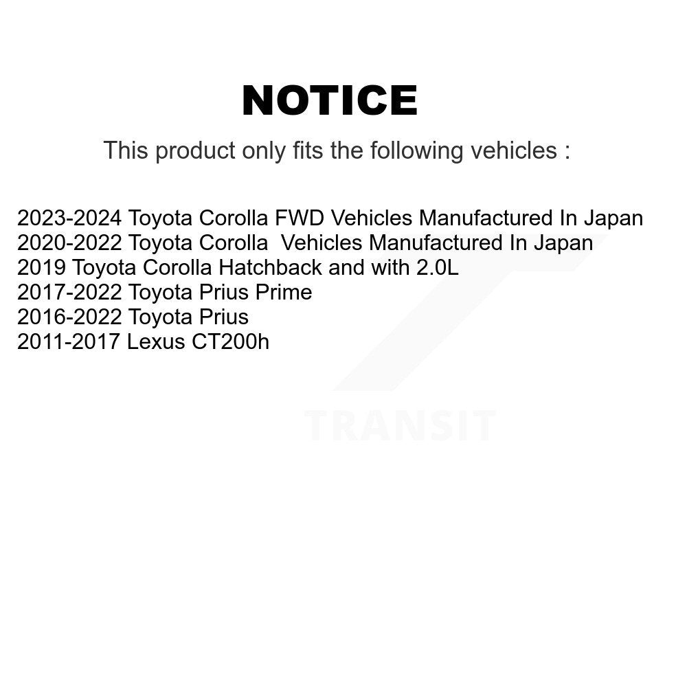 Rear Wheel Bearing Hub Assembly Pair For Toyota Prius Corolla Lexus CT200h Prime