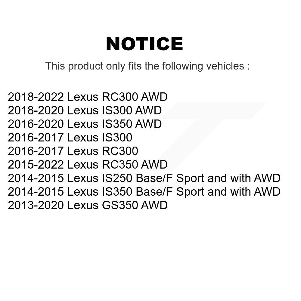 Front Rear Wheel Bearing And Hub Assembly Kit For Lexus GS350 IS250 IS300 IS350