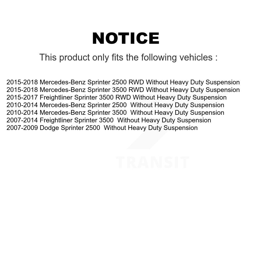 Front Wheel Bearing And Hub Assembly Pair For Sprinter 2500 Mercedes-Benz Dodge