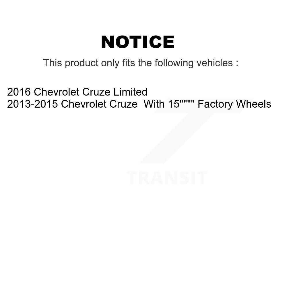 Front Rear Wheel Bearing & Hub Assembly Kit For Chevrolet Cruze Limited