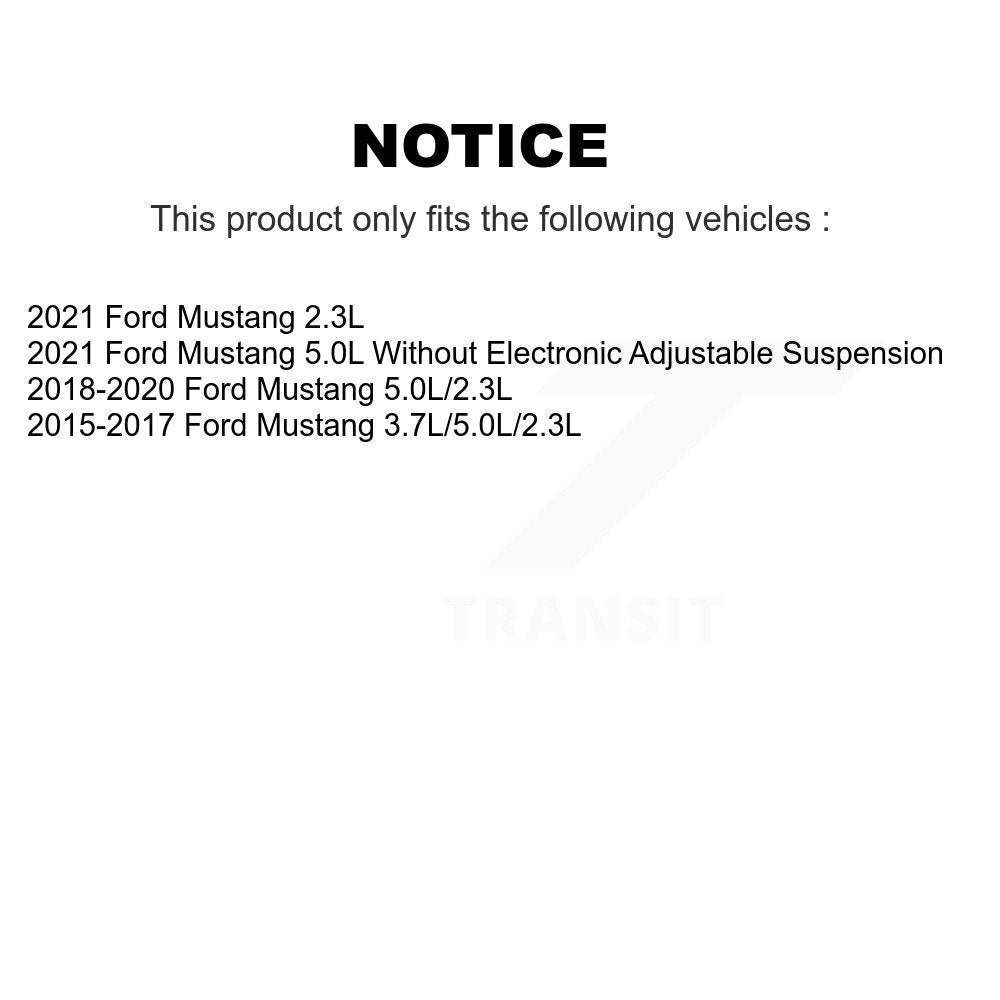Front Rear Wheel Bearing & Hub Assembly Kit For Ford Mustang
