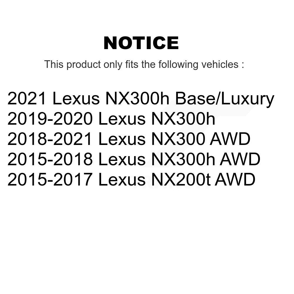 Front Rear Wheel Bearing & Hub Assembly Kit For Lexus NX200t NX300 NX300h