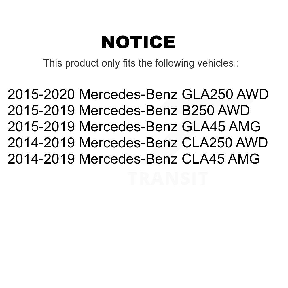 Rear Wheel Bearing & Hub Assembly Pair For Mercedes-Benz CLA250 GLA250 CLA45 AMG