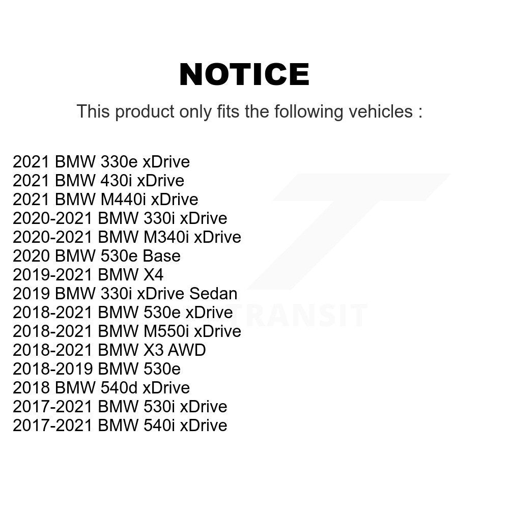 Front Rear Wheel Bearing & Hub Assembly Kit For BMW X3 330i xDrive X4 530i 540i