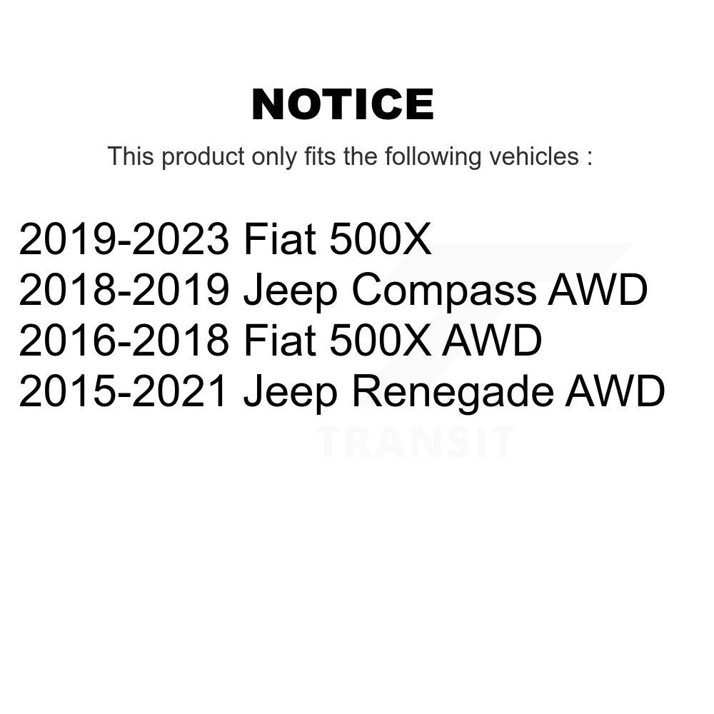 Front Rear Wheel Bearing & Hub Assembly Kit For Jeep Renegade Compass Fiat 500X