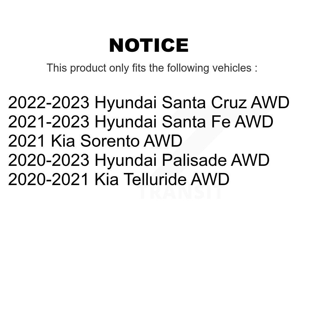 Front Rear Wheel Bearing Hub Assembly Kit For Hyundai Santa Fe Palisade Kia Cruz
