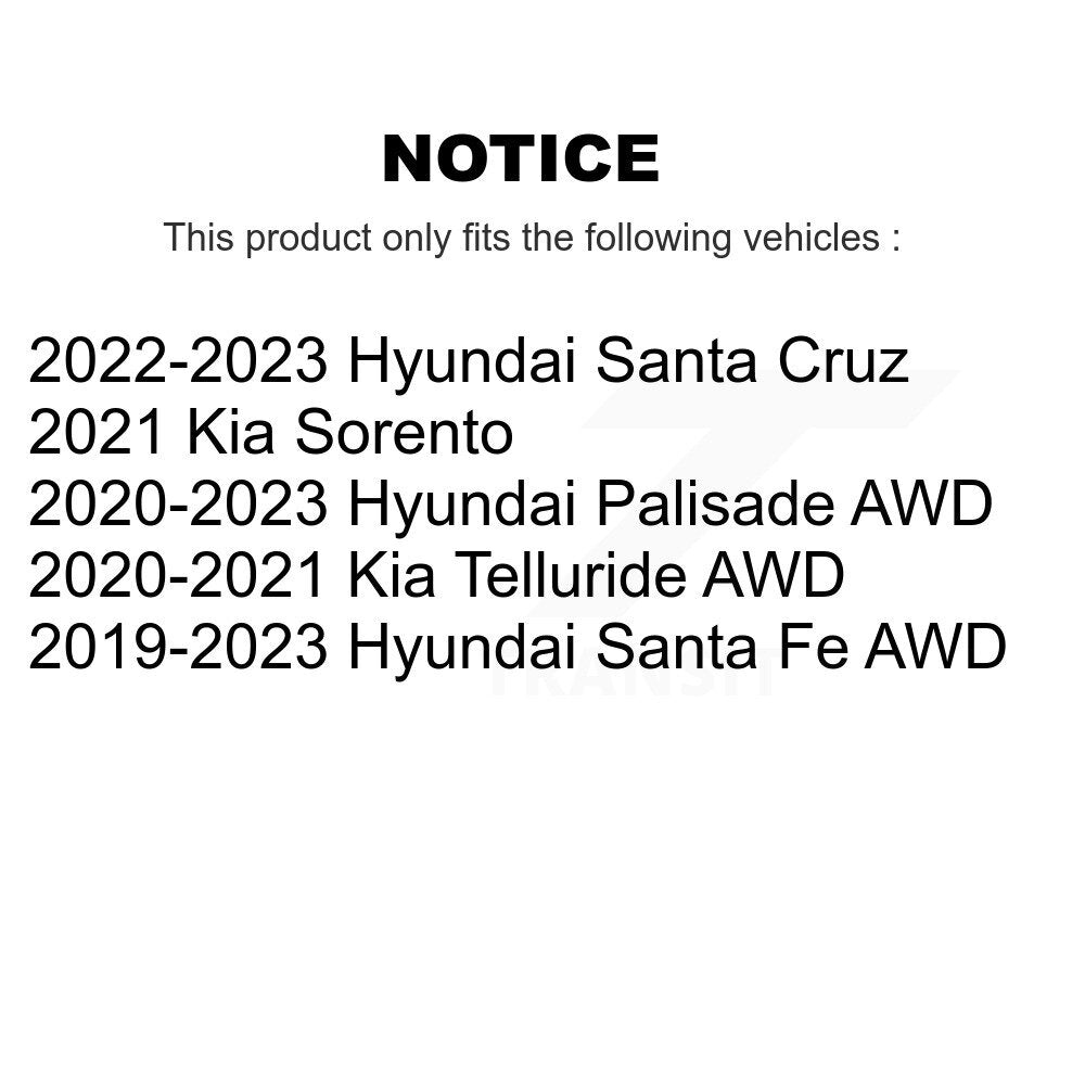Front Wheel Bearing Hub Assembly Pair For Hyundai Santa Fe Palisade Kia Sorento