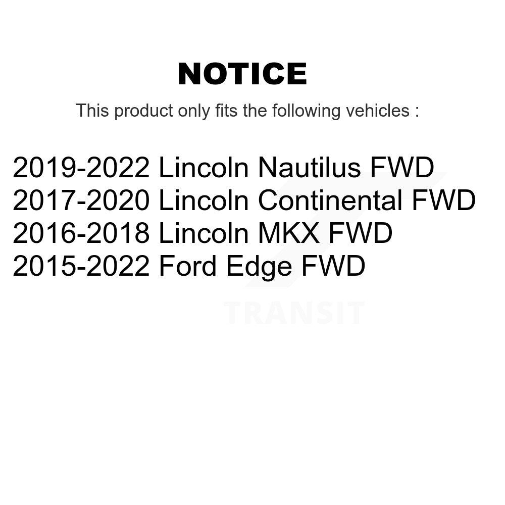 Rear Wheel Bearing And Hub Assembly Pair For Ford Edge Lincoln MKX Nautilus FWD