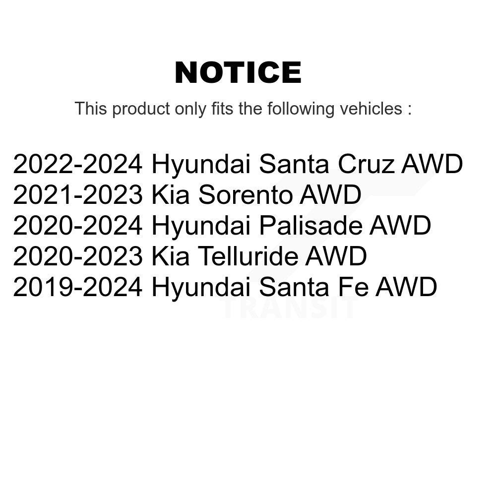 Rear Wheel Bearing & Hub Assembly Pair For Hyundai Santa Fe Palisade Kia Sorento