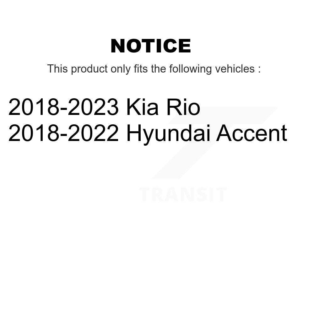 Rear Wheel Bearing And Hub Assembly Pair For Kia Rio Hyundai Accent K70-101980