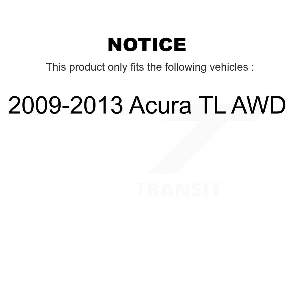 Front Rear Wheel Bearing And Hub Assembly Kit For 2009-2013 Acura TL AWD K70-101984
