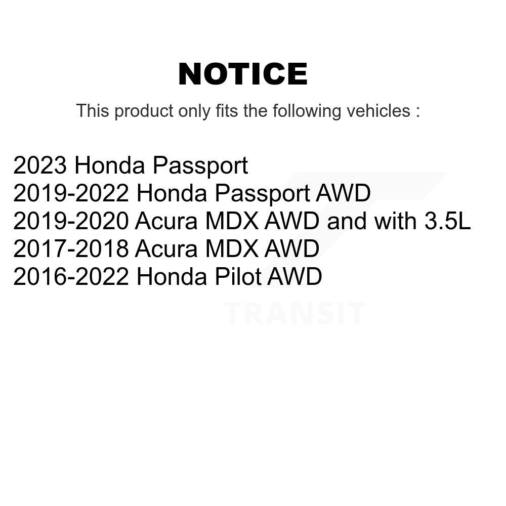 Front Rear Wheel Bearing And Hub Assembly Kit For Honda Pilot Acura MDX Passport K70-102010