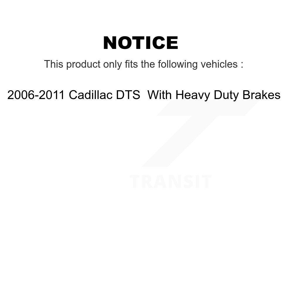 Front Rear Wheel Bearing & Hub Assembly Kit For 06-11 Cadillac DTS With Heavy Duty Brakes K70-102043