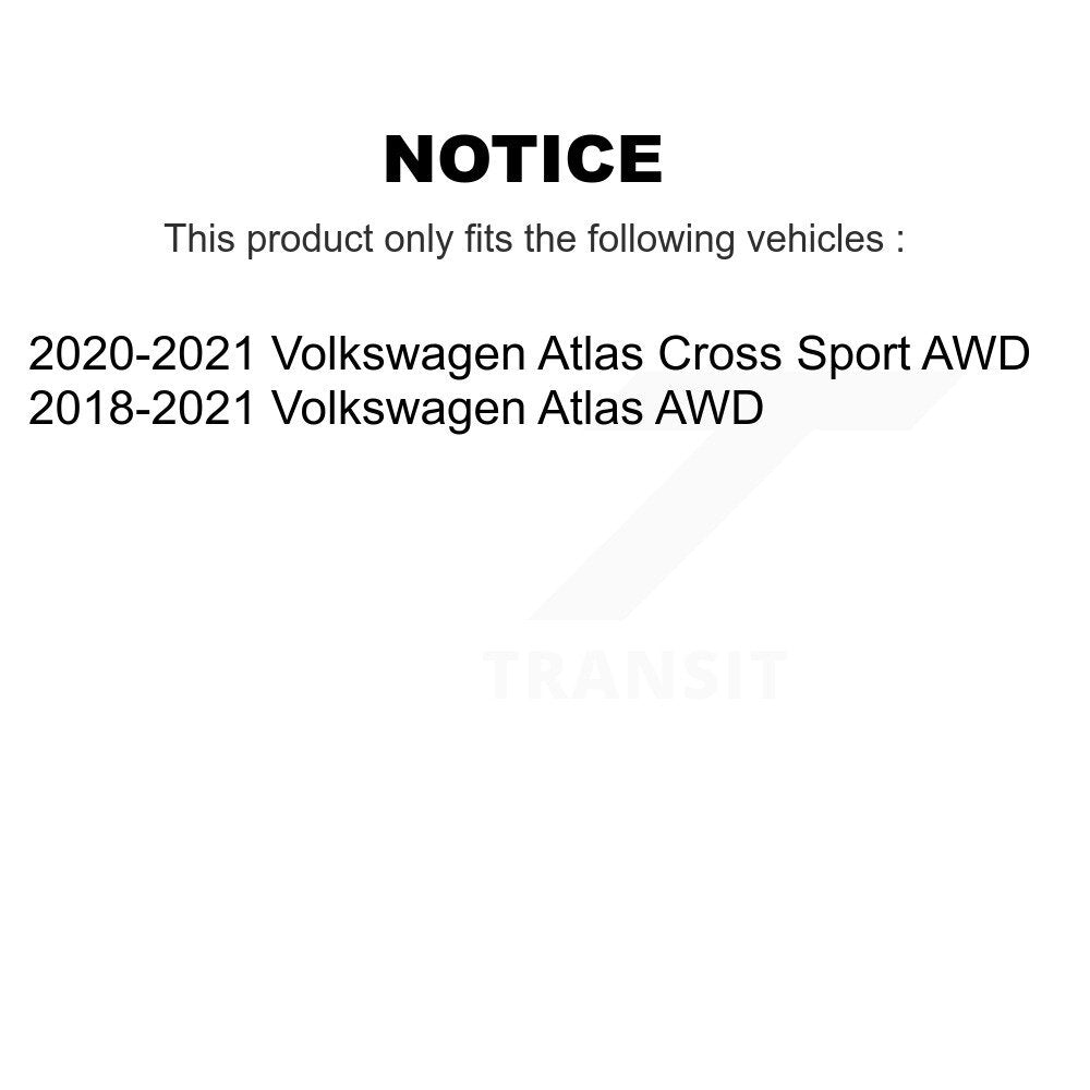 Front Rear Wheel Bearing & Hub Assembly Kit For Volkswagen Atlas Cross Sport AWD K70-102056