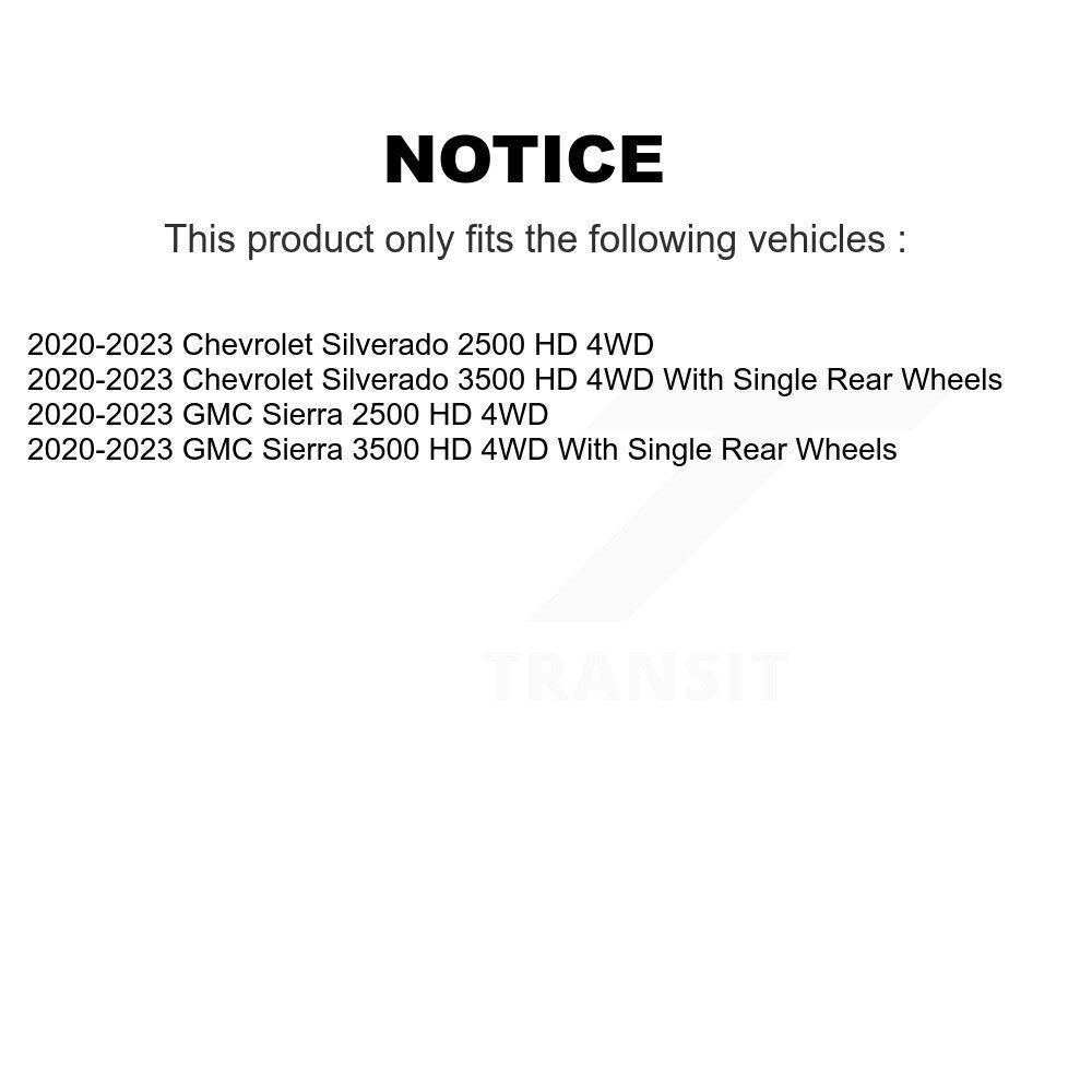 Front Wheel Bearing Hub Assembly Pair For GMC Chevrolet Silverado 2500 HD Sierra