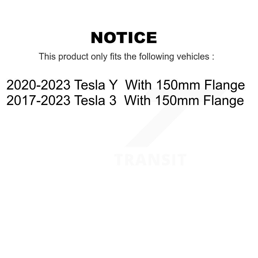Rear Wheel Bearing And Hub Assembly Pair For Tesla 3 Y With 150mm Flange