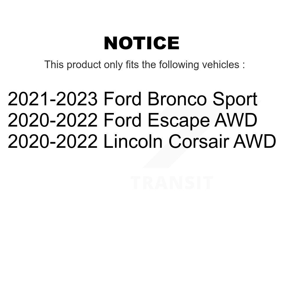 Rear Wheel Bearing And Hub Assembly Pair For Ford Escape Bronco Sport Lincoln