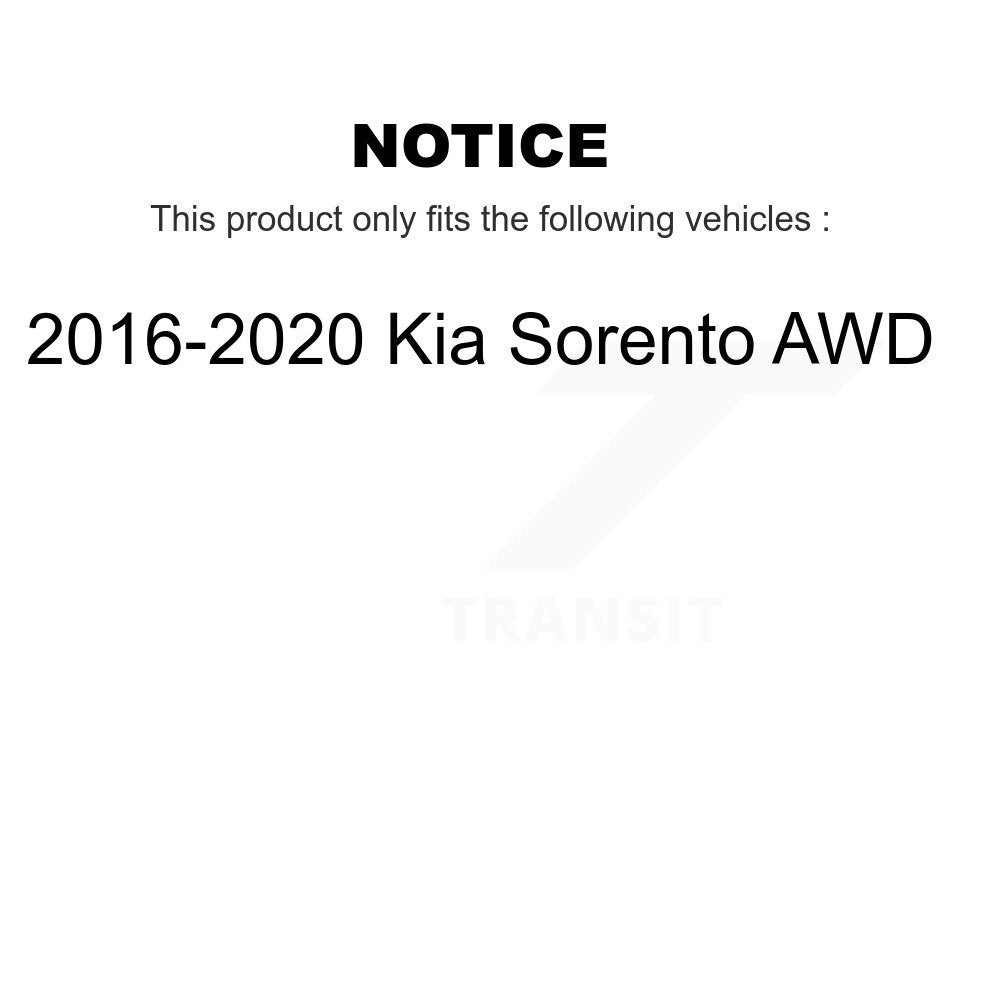 Front Rear Wheel Bearing & Hub Assembly Kit For 2016-2020 Kia Sorento AWD K70-102231