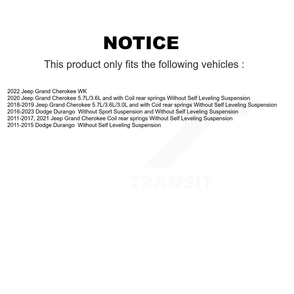 Rear Suspension Shock Absorbers Pair For Jeep Grand Cherokee Dodge Durango WK K78-101031
