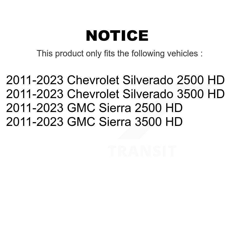 Front Shock Absorbers Pair For 2011-2023 GMC Chevrolet Sierra 2500 HD Silverado 3500 K78-101059
