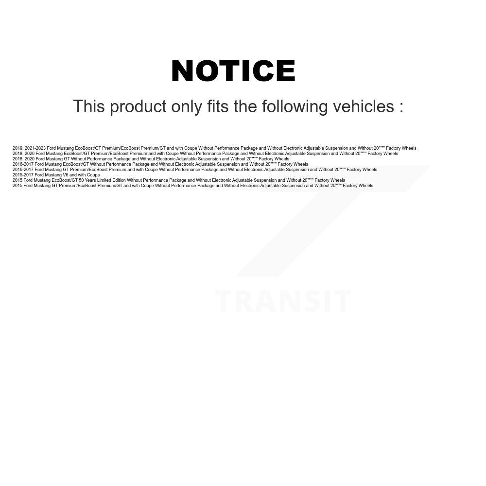 Rear Suspension Shock Absorbers Pair For Ford Mustang K78-101092