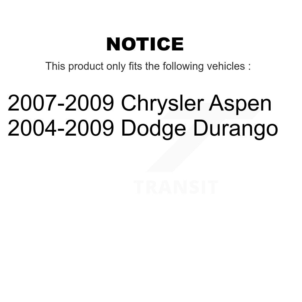 Front Rear Suspension Shock Absorbers Kit For Dodge Durango Chrysler Aspen K78-101161