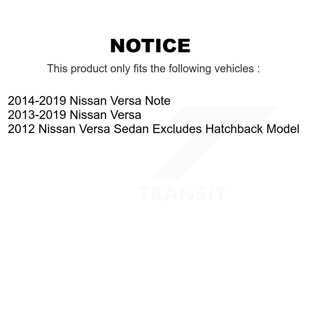Front Complete Shocks Strut And Coil Spring Mount Assemblies Kit For Nissan Versa Note K78A-100453