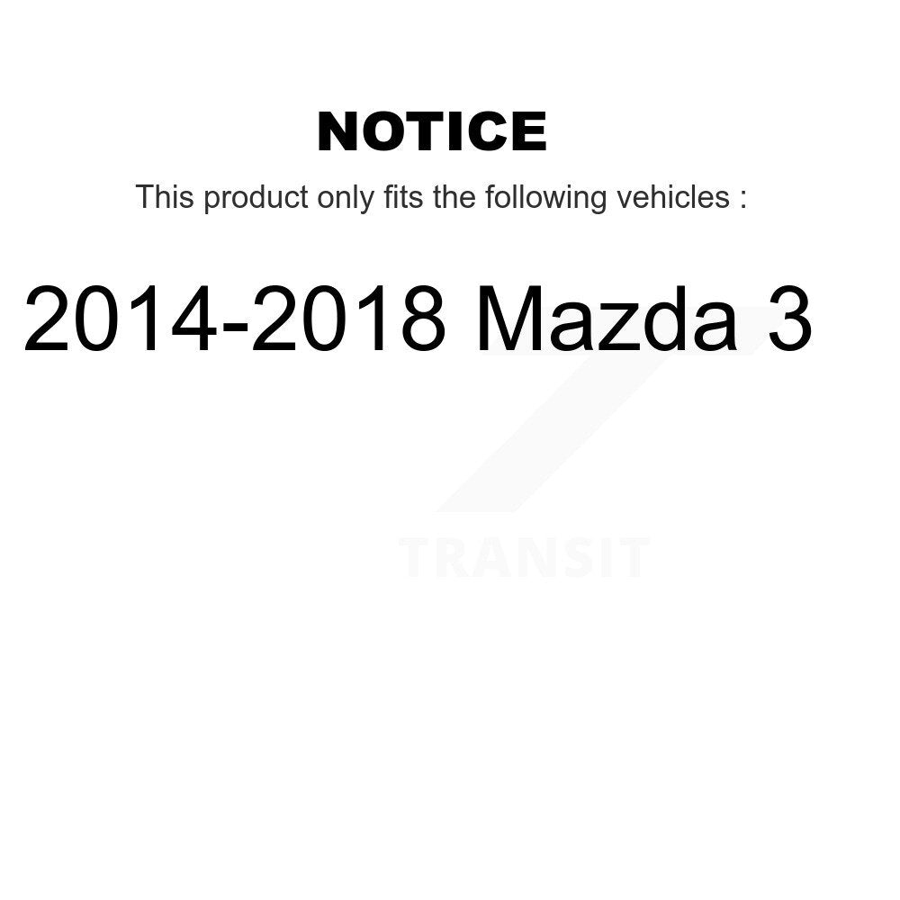 Front Complete Shocks Strut And Coil Spring Mount Assemblies Kit For 2014-2018 Mazda 3 K78A-100471