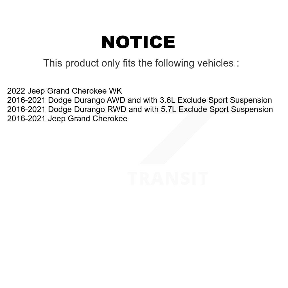 Front Complete Shocks Strut And Coil Spring Kit For Jeep Grand Cherokee Dodge Durango WK K78A-100483