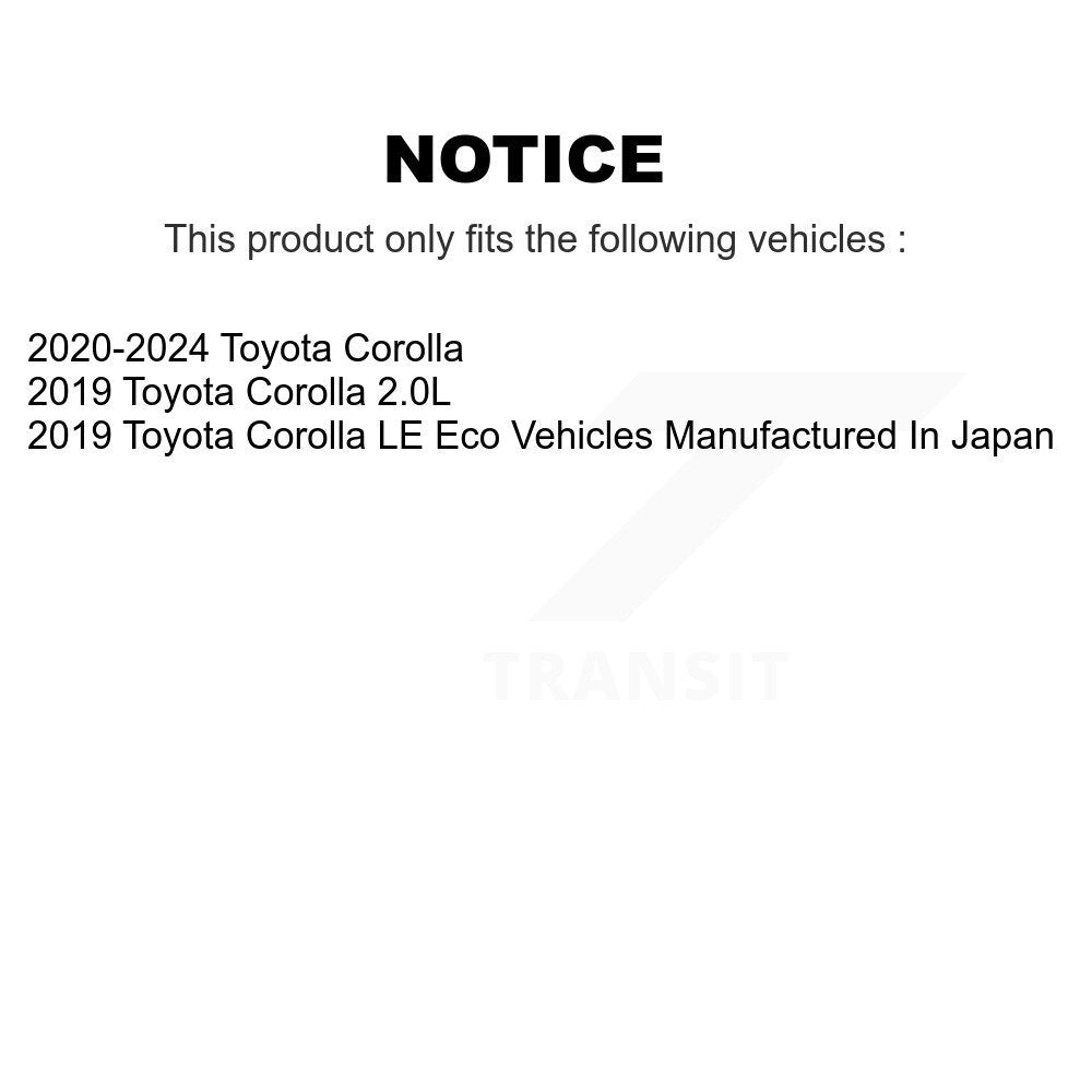 Front Complete Shocks Strut And Coil Spring Mount Assemblies Kit For Toyota Corolla K78A-100580
