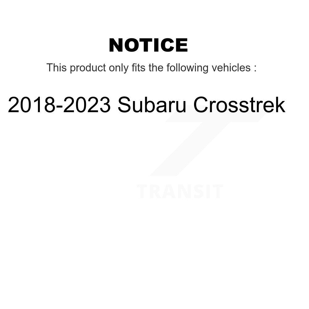 Front Rear Complete Shocks Strut Coil Spring Assembly Kit For 2018-2023 Subaru Crosstrek K78A-100613