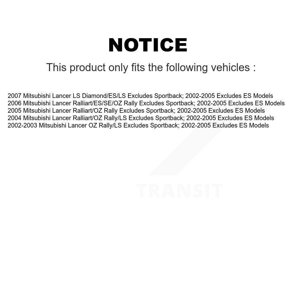 Front Rear Complete Shocks Strut Coil Spring Assembly Kit For Mitsubishi Lancer