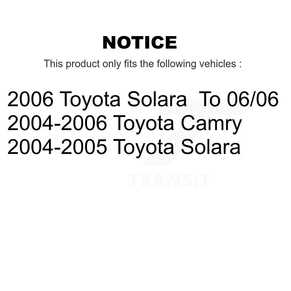 Front Rear Complete Shocks Strut & Coil Spring Mount Kit For Toyota Camry Solara