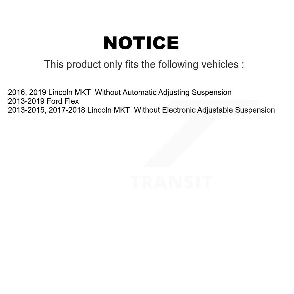 Front Rear Complete Shocks Strut Coil Spring Mount Kit For Ford Flex Lincoln MKT