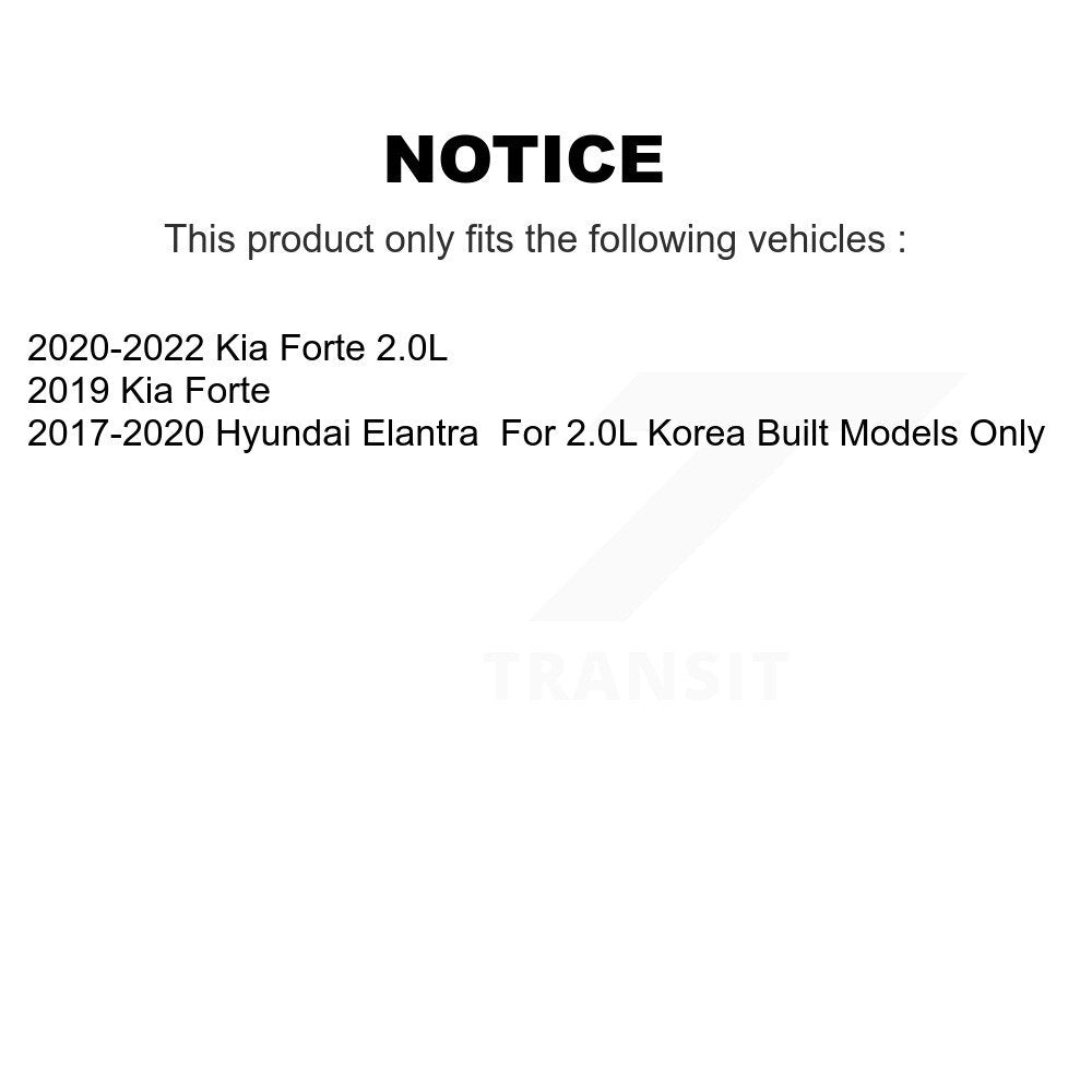 Front Rear Complete Shocks Strut & Coil Spring Kit For Hyundai Elantra Kia Forte