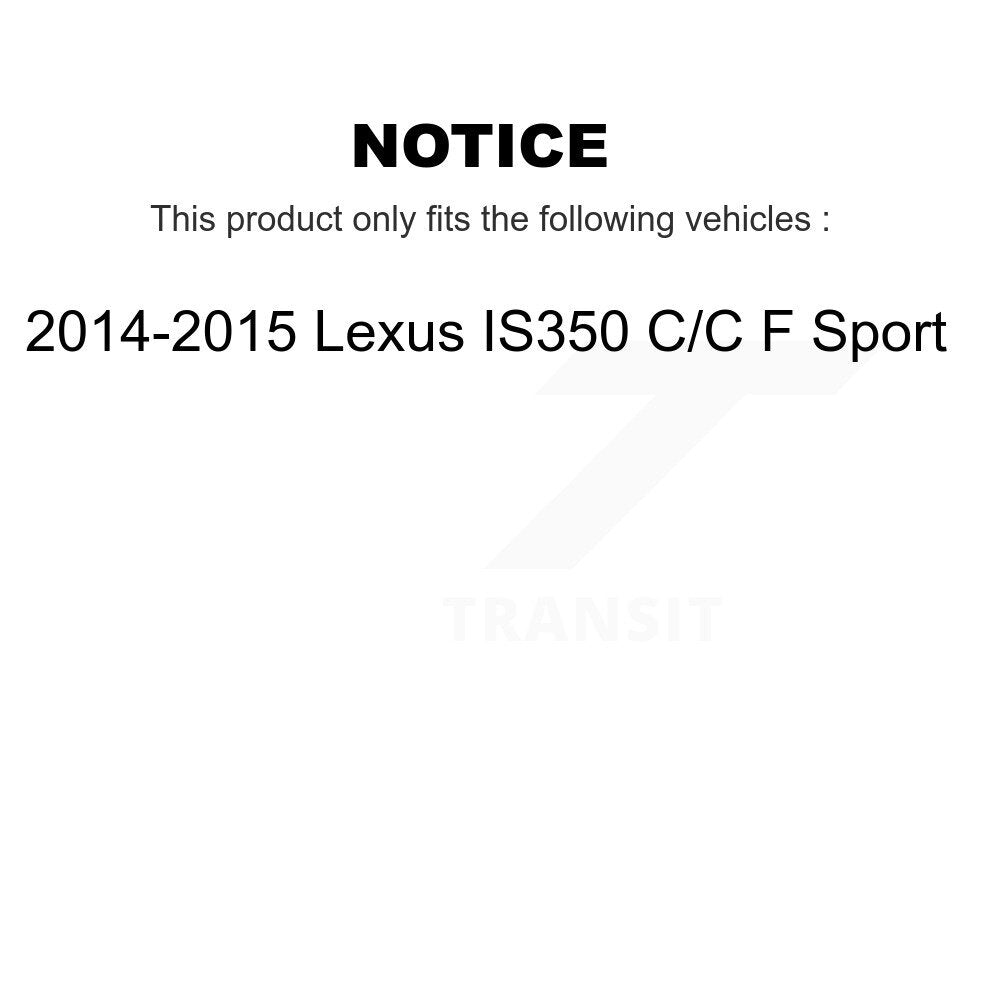 [Front+Rear] 14-15 Lexus IS350 C F Sport Premium OE Brake Rotors & Ceramic Pads Kit For Max Braking