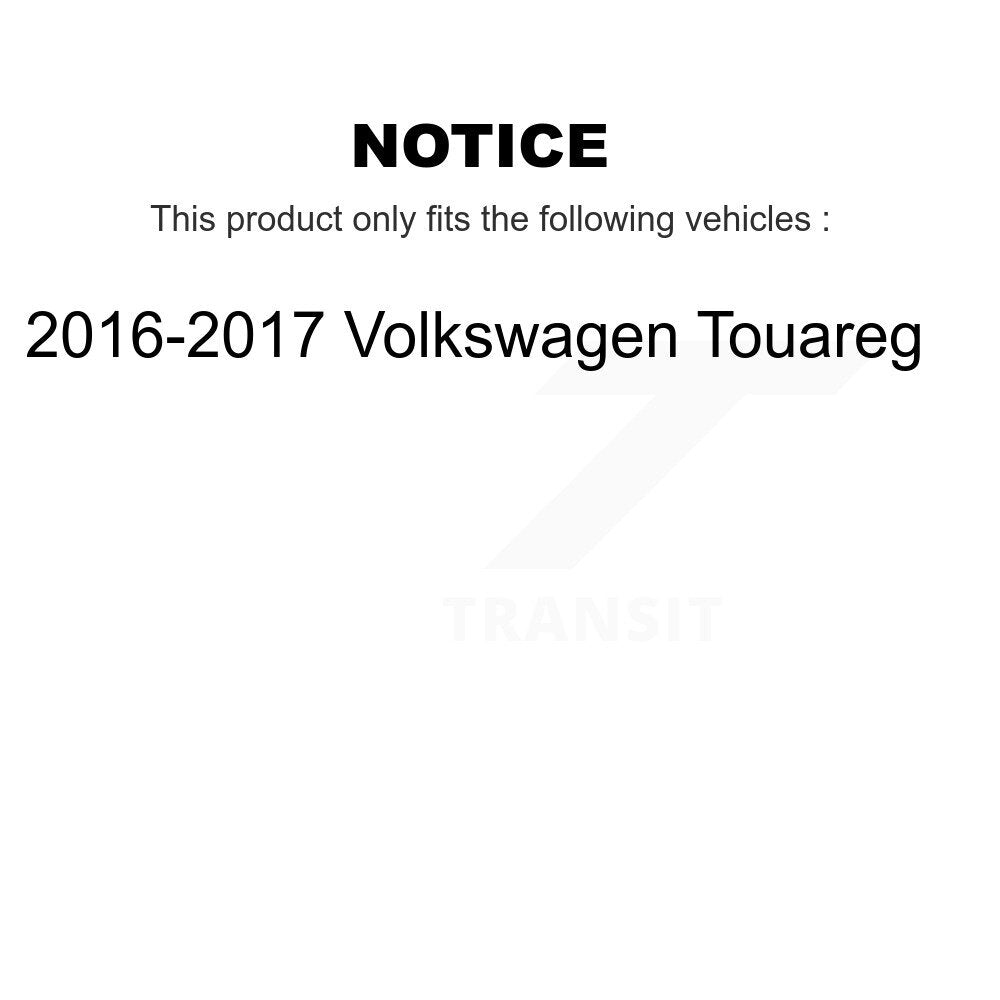 Front Disc Brake Rotors And Ceramic Pads Kit For 2016-2017 Volkswagen Touareg