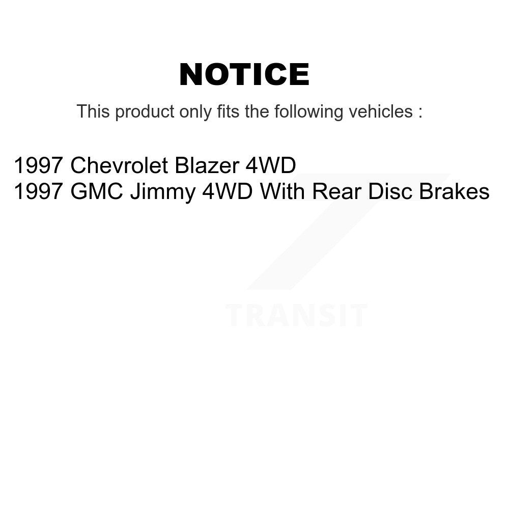 Front Brake Rotor & Ceramic Pad Kit For 1997-1997 Chevrolet Blazer GMC Jimmy 4WD