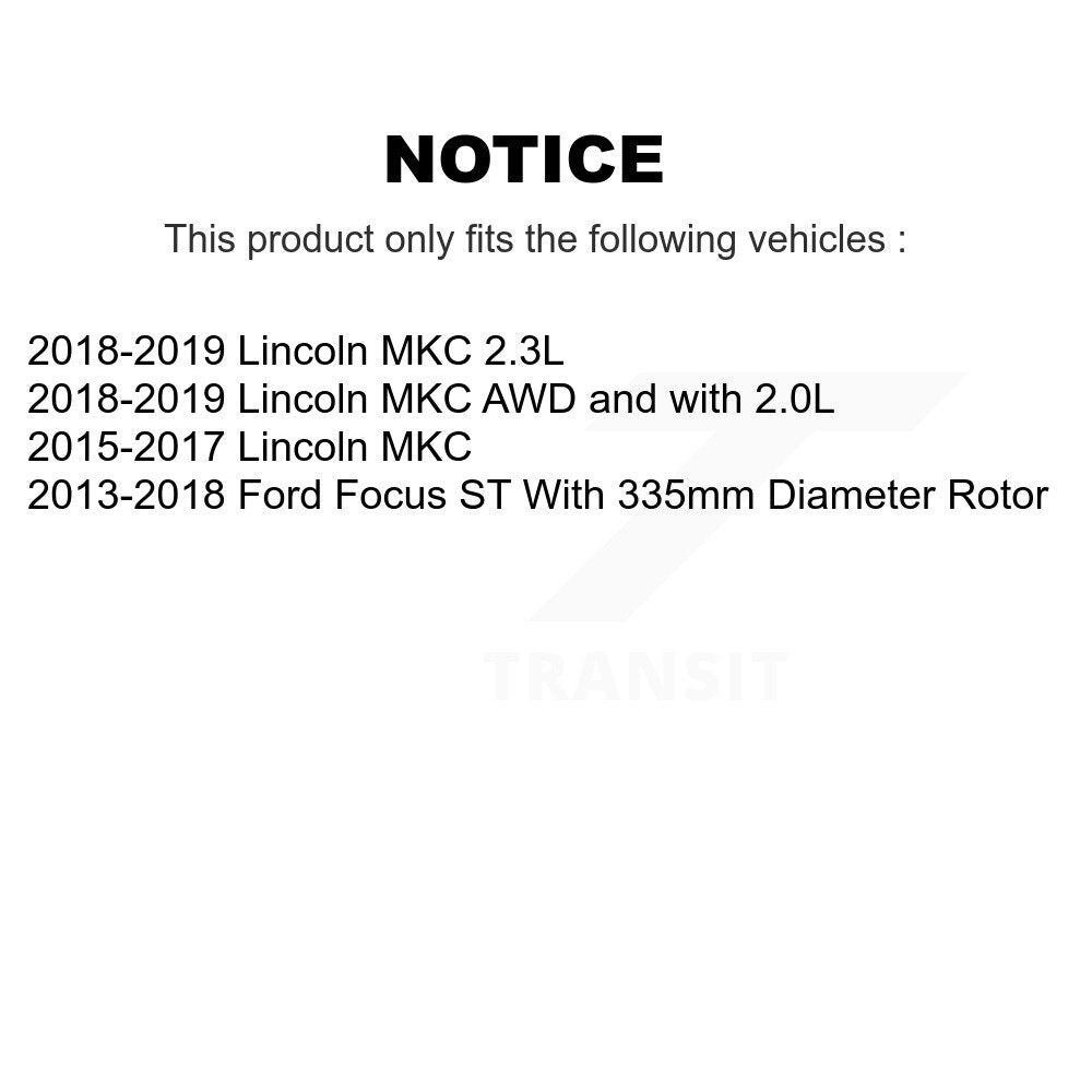 Front Disc Brake Rotors And Ceramic Pads Kit For Ford Focus Lincoln MKC