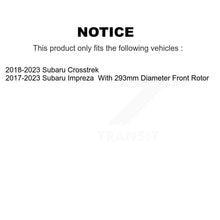 Charger l'image dans la galerie, Front Disc Brake Rotors And Ceramic Pads Kit For Subaru Crosstrek Impreza